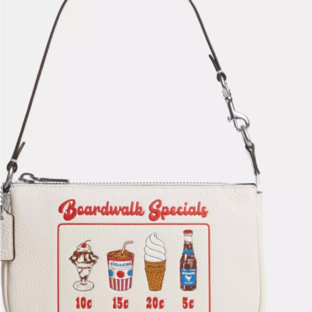 Coach Nolita 19 Cream Boardwalk Graphic Shoulder Bag in Chalk Retail NWT $230🍦